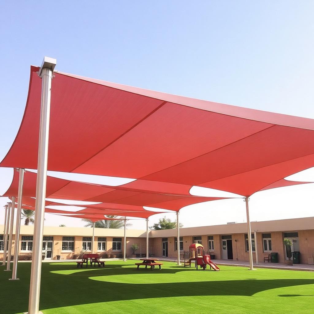 مظلات المدارس والحدائق العامة